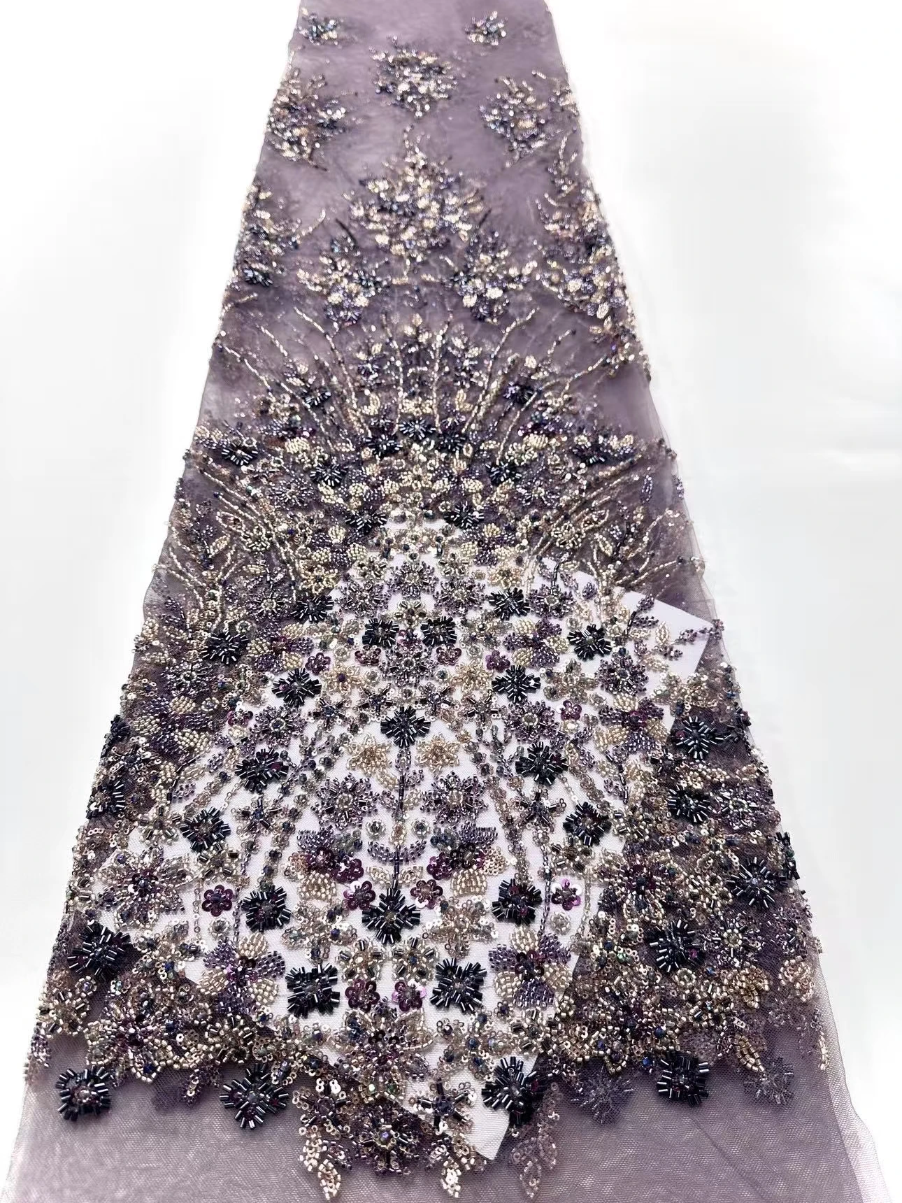 Heavy Beaded Lace Fabric Luxury Lace Fabric 2025 High Quality African Nigerian Lace for Women Wedding Party Dresses Sewing A1705