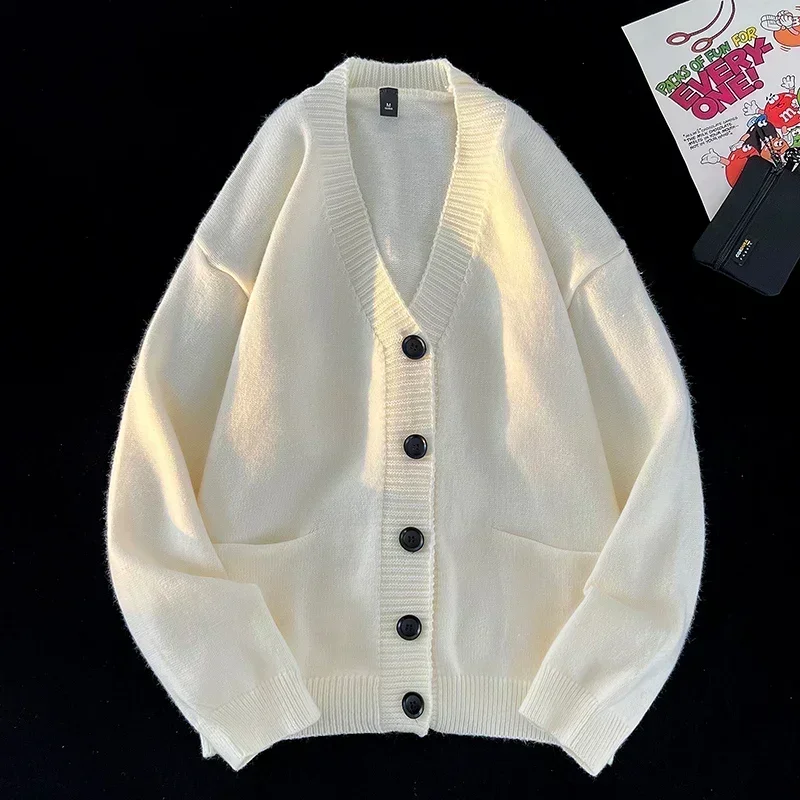 

Модный и модный высококачественный мужской вязаный кардиган на осень-зиму, удобный дышащий свободный повседневный и теплый топ