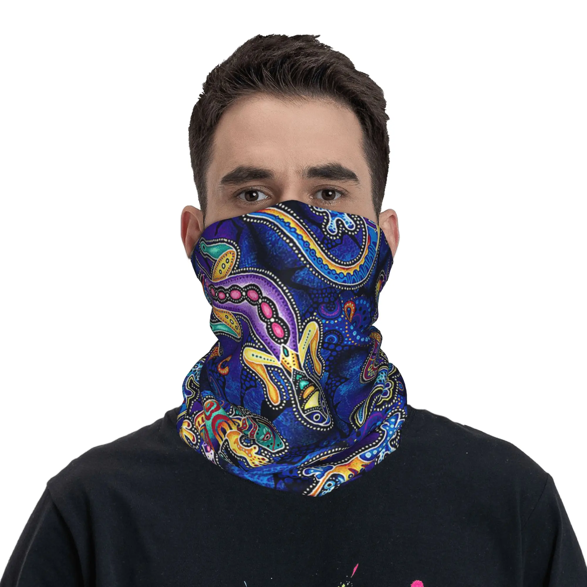 

Hawaiian Gecko Print Bandana Neck Cover Printed Magic Scarf Headband Outdoor Sports for Men Women Adult Washable