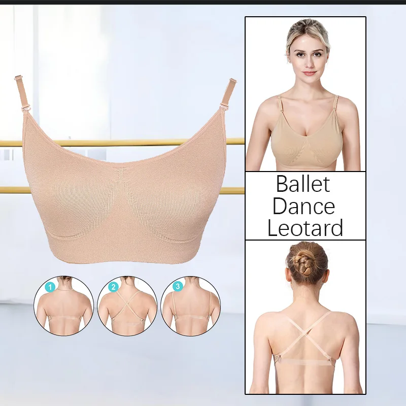 عارية الملابس الداخلية بروتيل الباليه ملخصات حمالات الصدر ملابس رقص الجمباز للنساء والفتيات الرقص الجمباز للتحويل ضيق داخلية