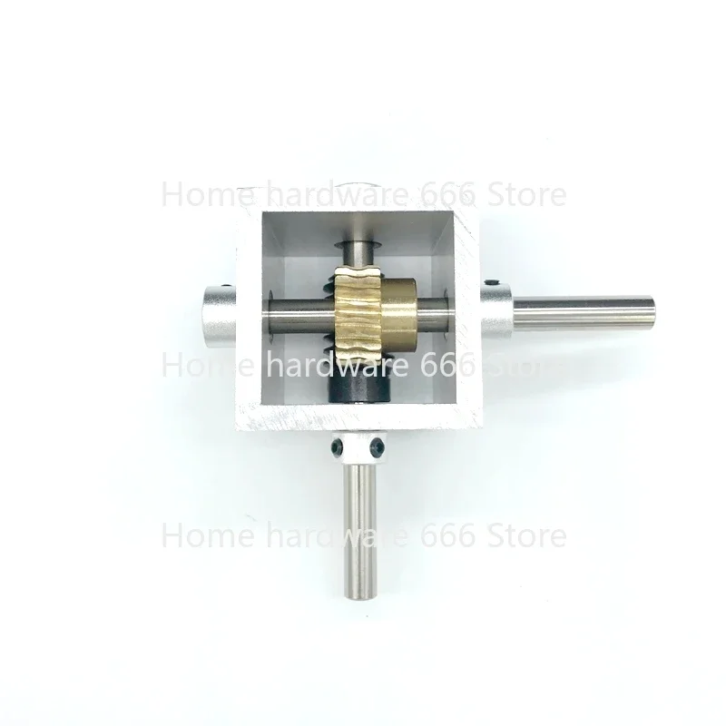 Worm Gear Reduction Gearbox 6/8MM Shaft 20T Gear 90 Degree Right Angle Corner Device Reduction Ratio 1:10 1:20