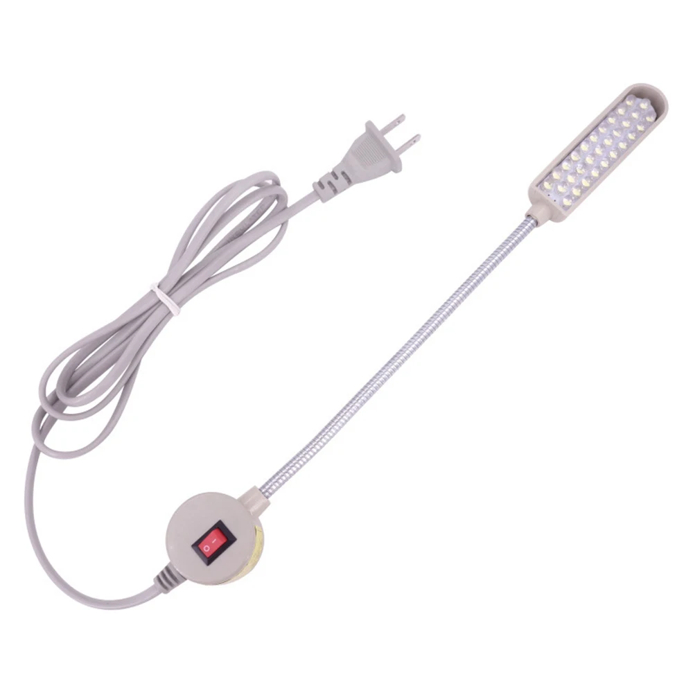 Lâmpada de trabalho flexível multifuncional, luz para bancada, torno, broca, 30 LED, super brilhante, apto para máquina de roupas, UE, EUA