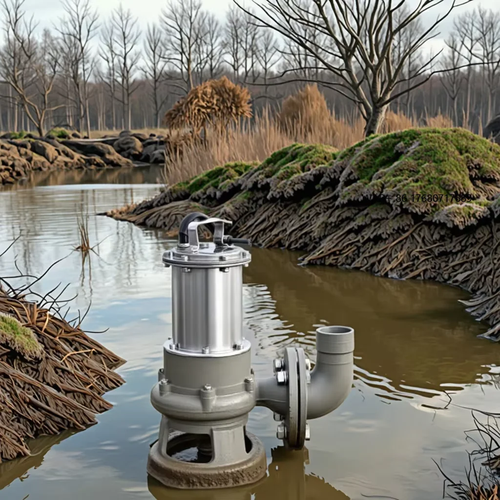 3-Inch Lightweight 15KW Sewage Pump for Fish Pond High Pressure Non-Clogging Customized OEM 2-Year Warranty 15m Cable Stainless
