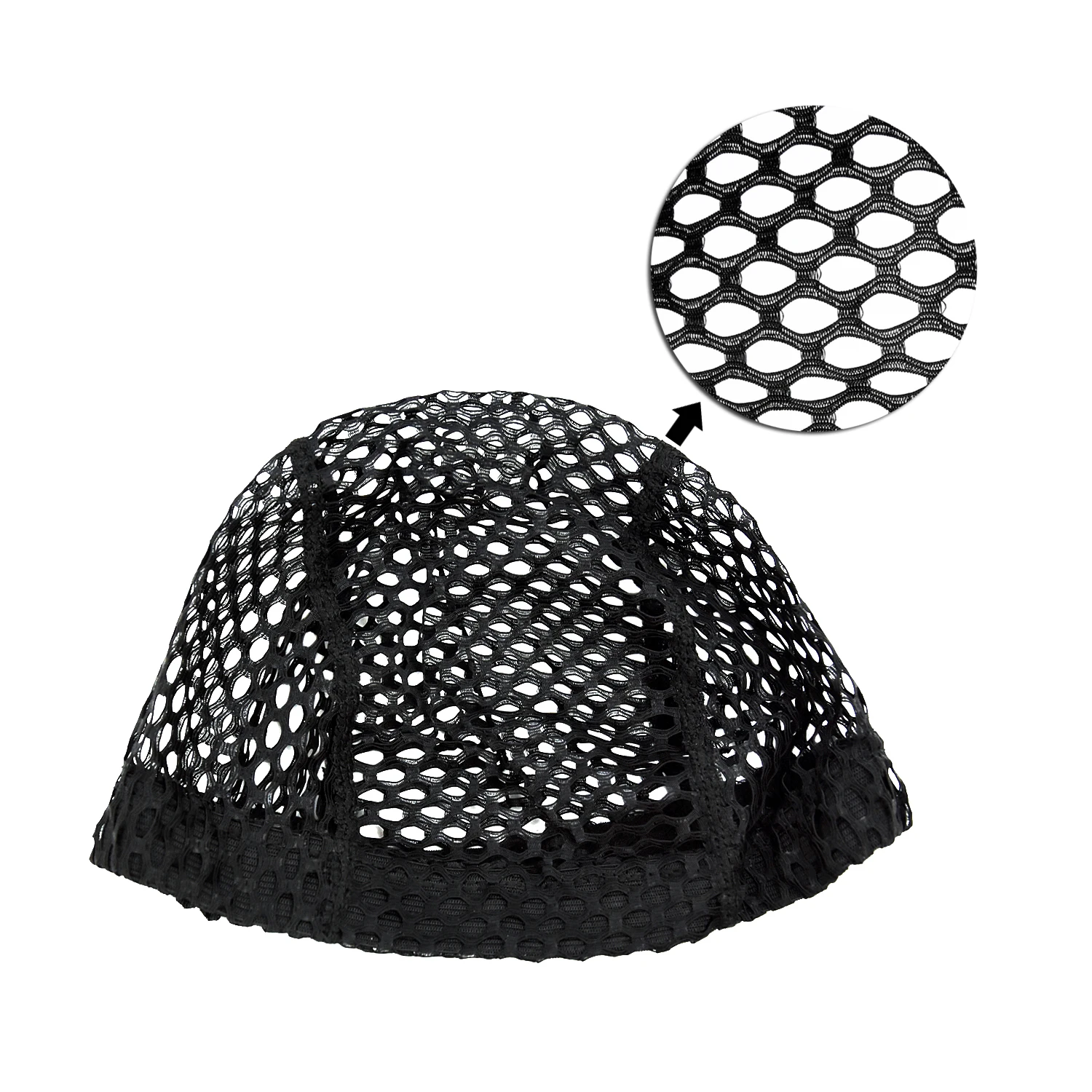 

1pc Mesh Wig Cap Big Hole Dome Cap With Elastic Band Breathable Weaving Wig Caps For Making Wigs Hair Net