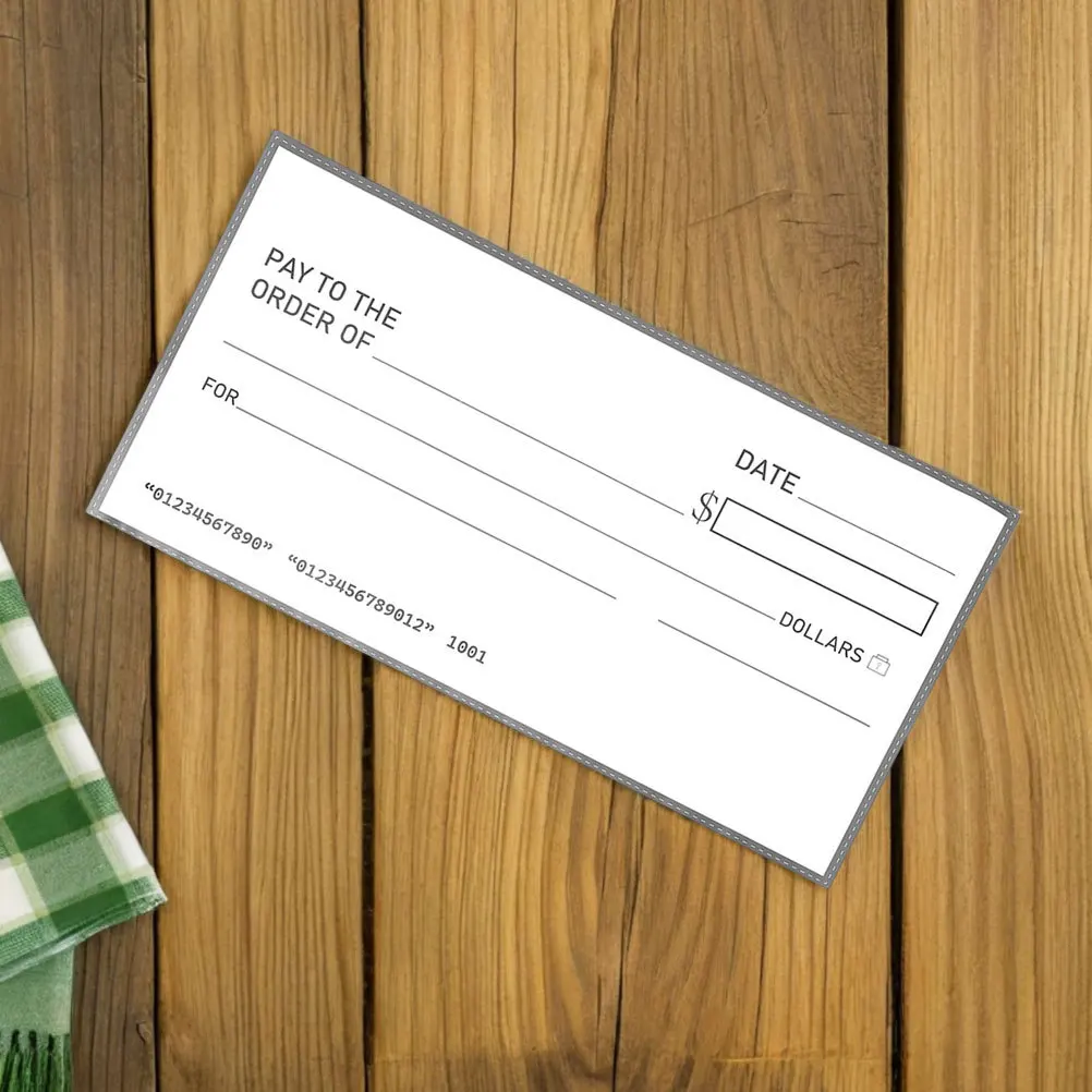 

2Pcs Big Giant Waterproof Erase Fake Checks Large Reusable Checks for Charity Donations Weddings Birthdays