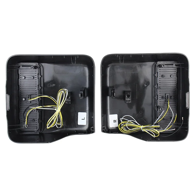 LED Side Rearview Mirror Housing w/ Dual Row Turn Signal Lights Daytime Running DRL For Jeep Wrangler JK JL Gladiator JT 2007+