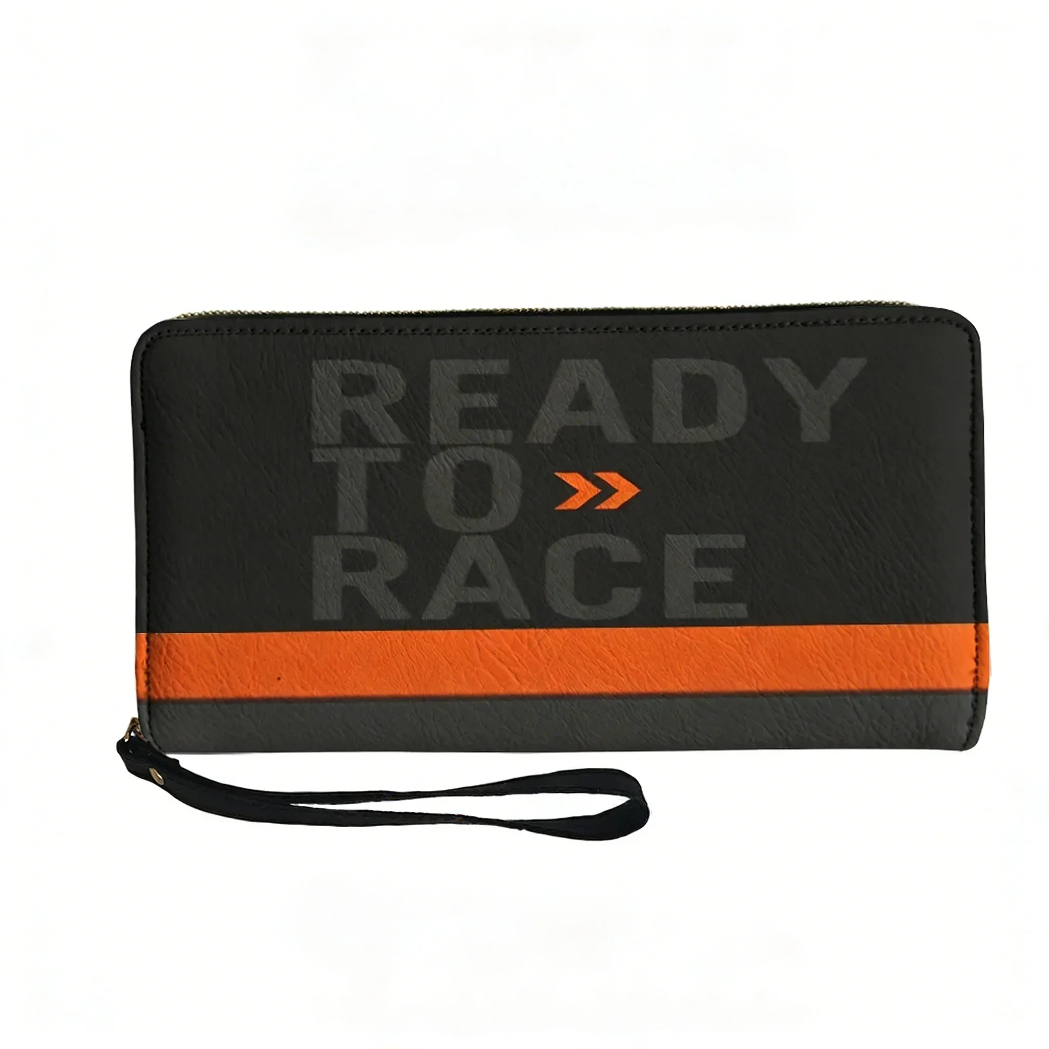 Ready To Race Custom Wallet Purse Motorsport Rider Mens Womens Zipper Long Wallets Double Print  Portable Wallet Gift Bag