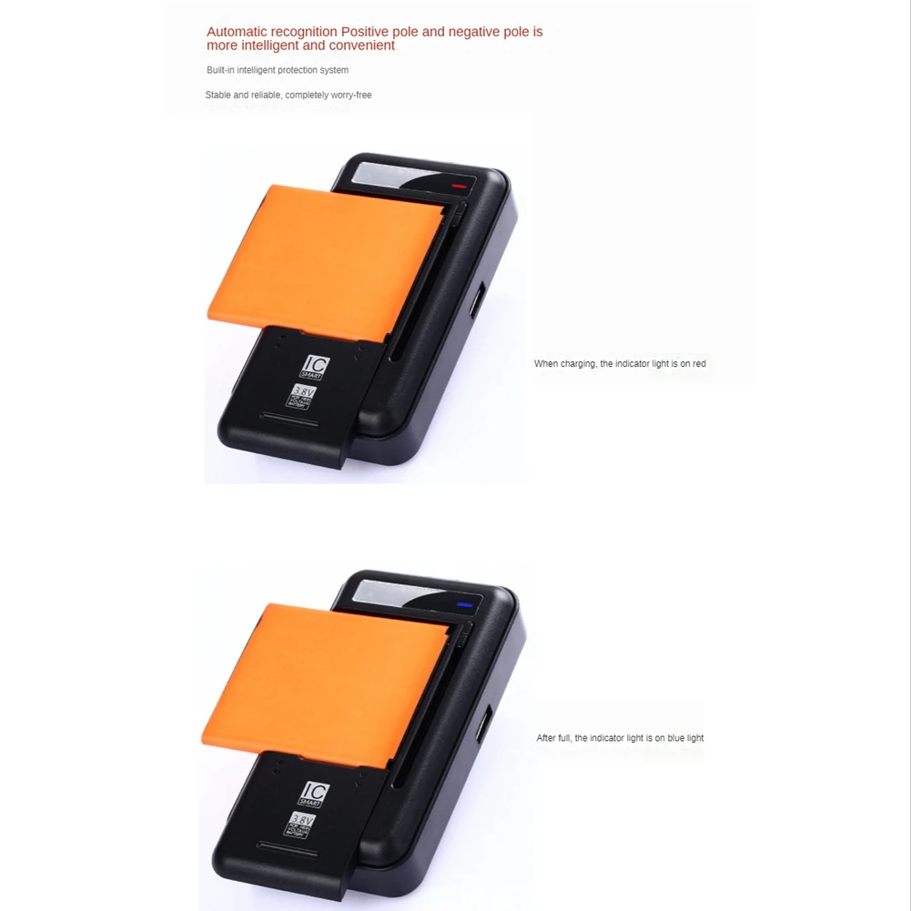 Universal Battery Charger with USB Output Port for 4.35V High-Voltage Battery for Cell Phone Battery Charging US Plug