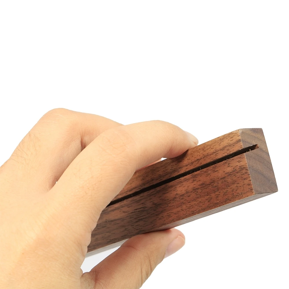 Solid Wood Note Clip Calendar Holder Stand Photo Display Stand Creative Wedding Desktop Picture Clip Wooden Name Card Label Rack