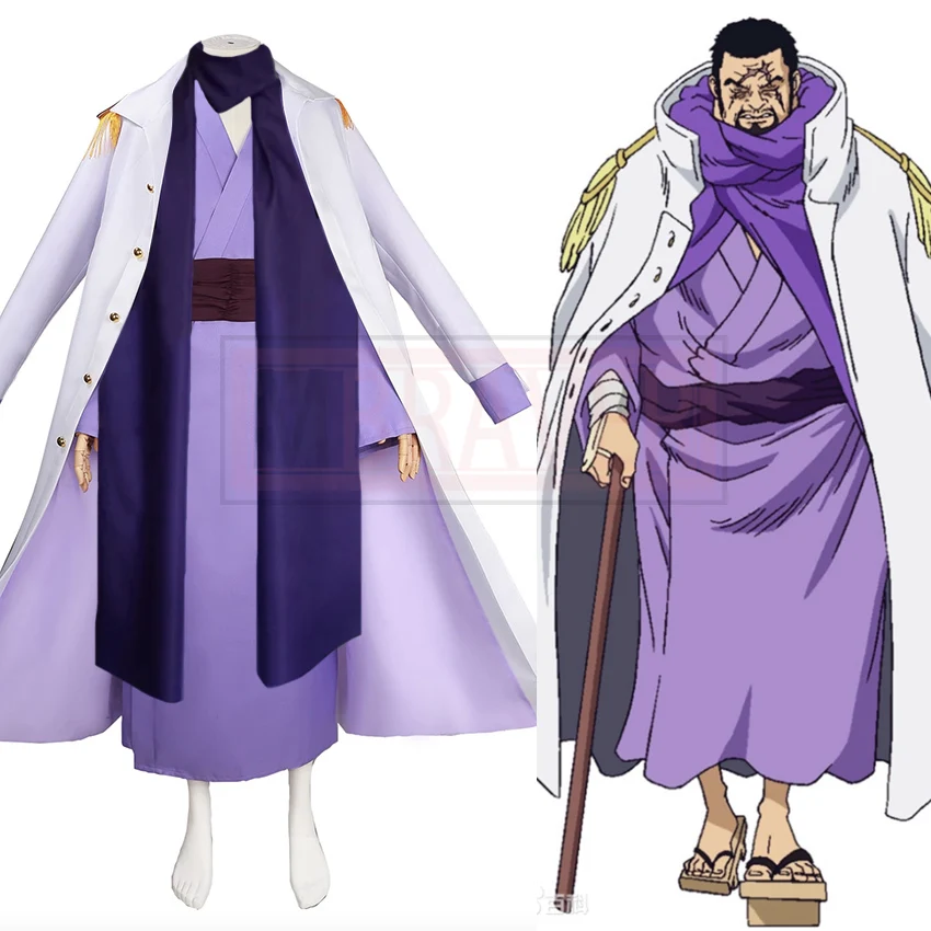 

Fujitora Issho Cosplay Costume Admiral Fujitora Uniform Marine Trench Custom Made Any Size