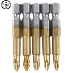 5pcs/set Anti Slip Electric Screwdriver Bits 1/4
