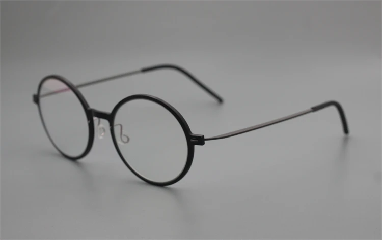 

Сверхлегкая круглая оправа для очков Screwl из чистого титана и нейлона, 7 г, легкие оптические очки, полнокадровые классические очки