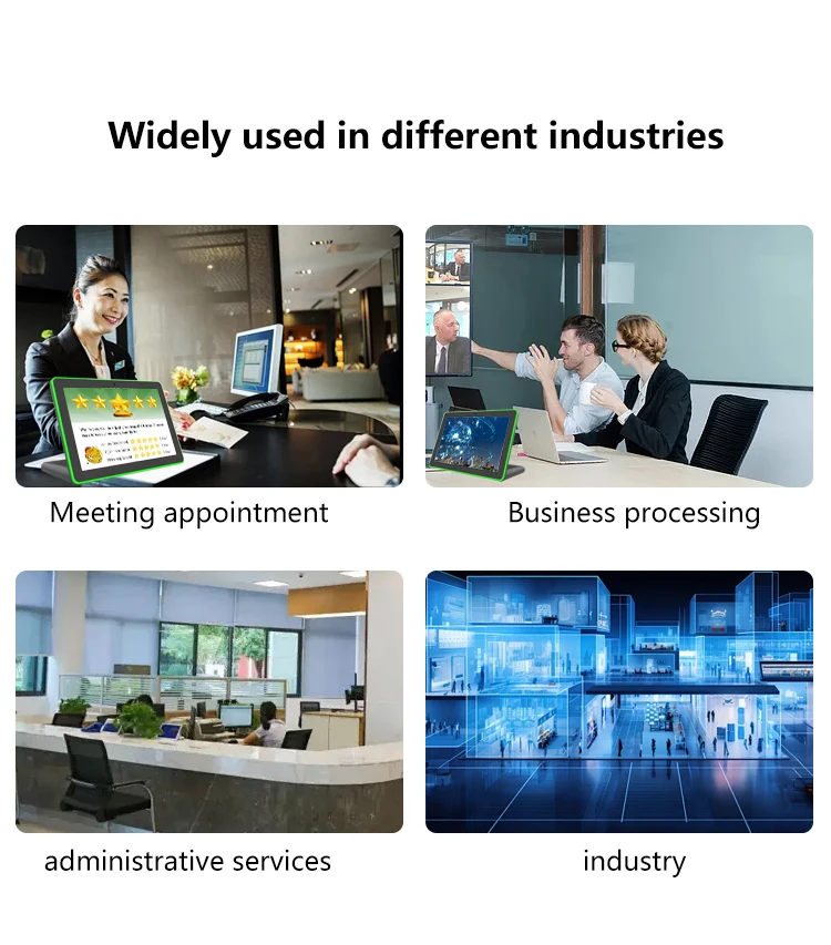 10.1 Inci Restoran Komersial Desktop POS Tablet PC POE NFC Lampu LED Bentuk L Bisnis Tablet Android Kios Tampilan Signage