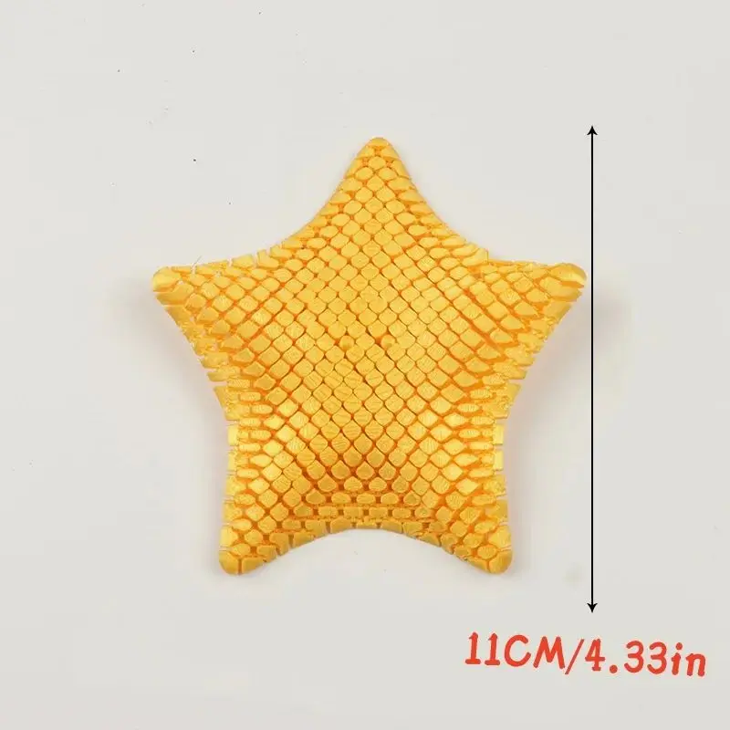 Flexible 3D Printing Starfish Fidget Toy Movable Joints Squeeze Decompression Toy for Home Office Decor