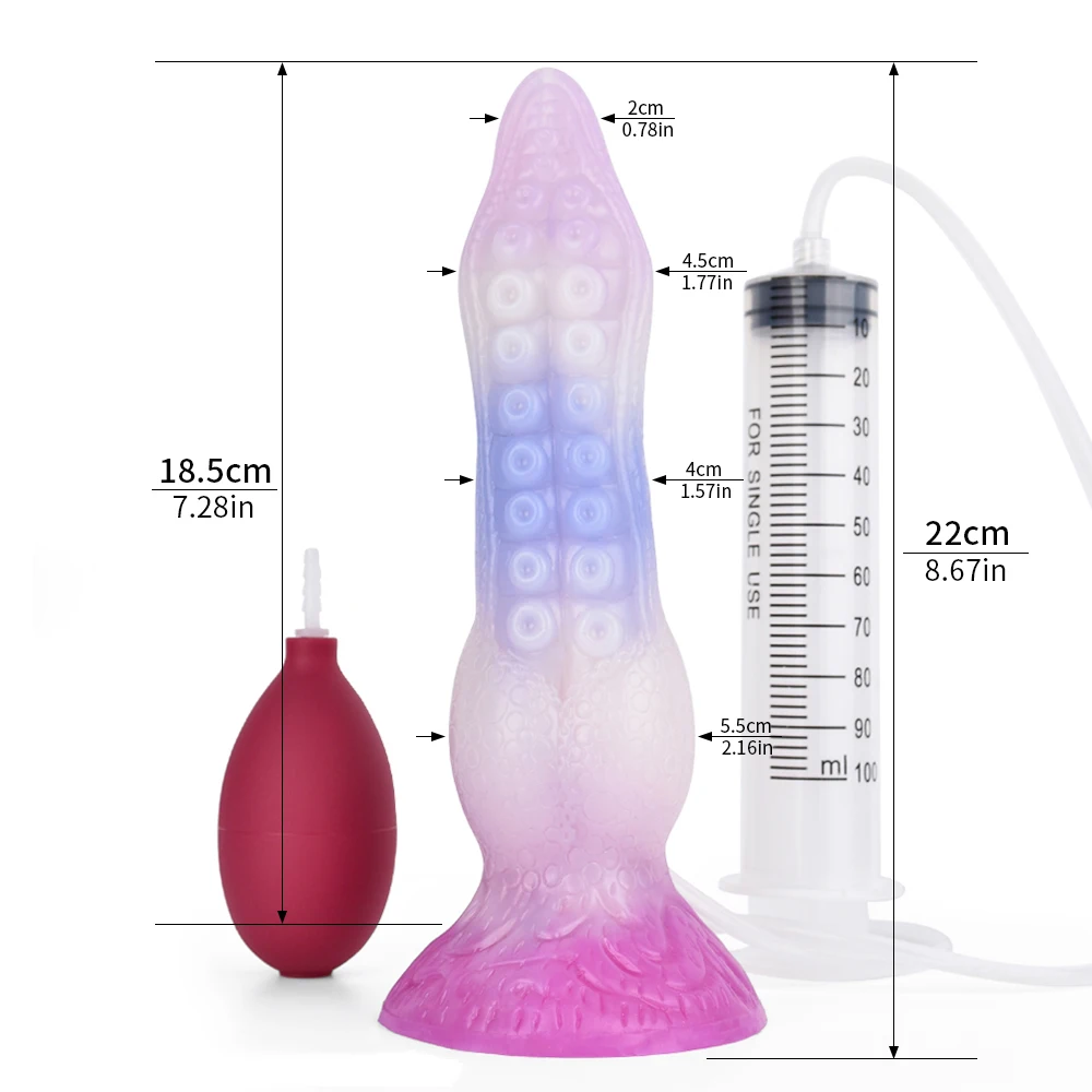 NNSX Monster Squirting Dildo Masturbator wanita Dildo gurita ButtPlug Vagina Stimulator Anal Plug mainan seks untuk wanita pria