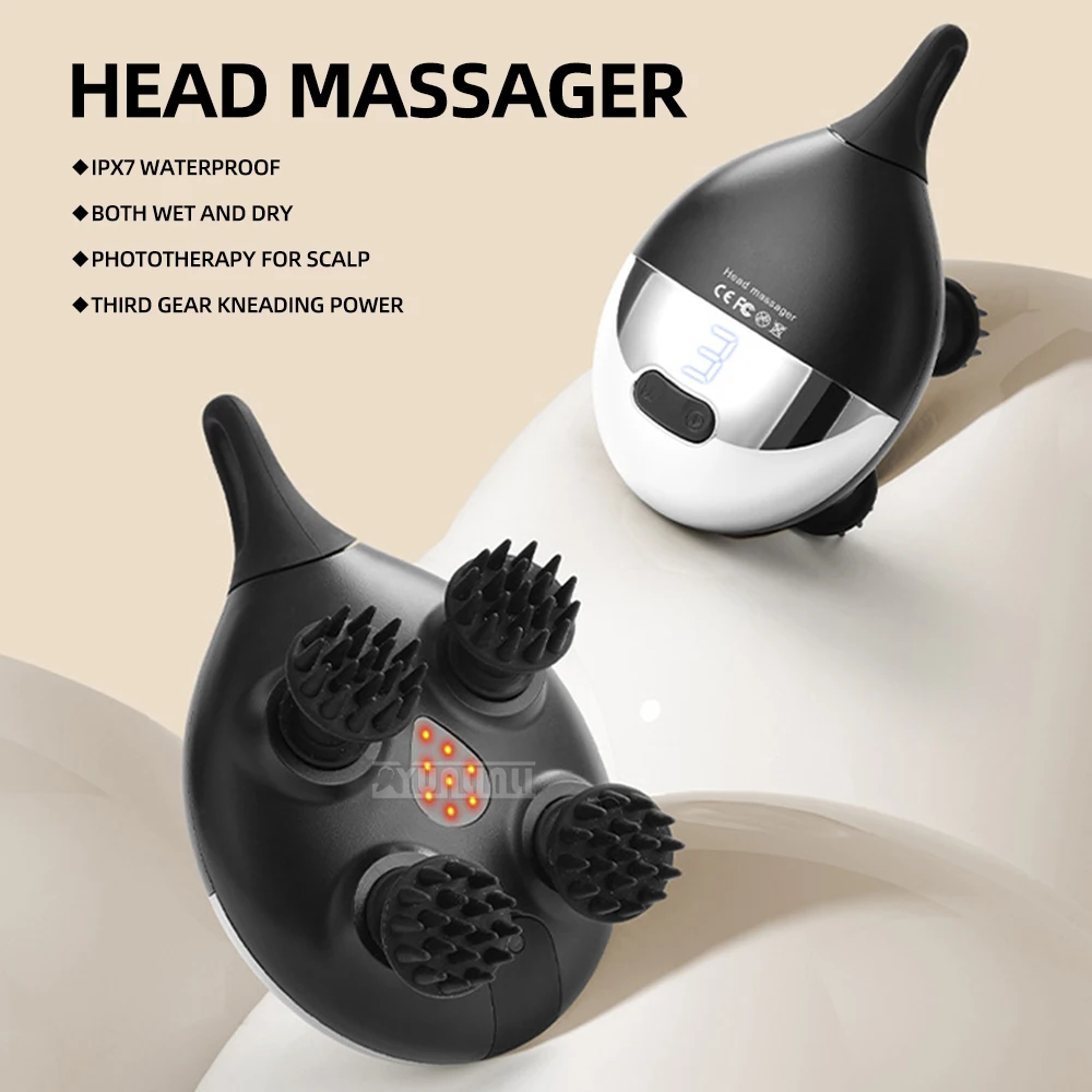 Portable Scalp Massager Head Massage Machine Multifunctional Kneading Vibration Massage Relax Migraine Relief Body Massager