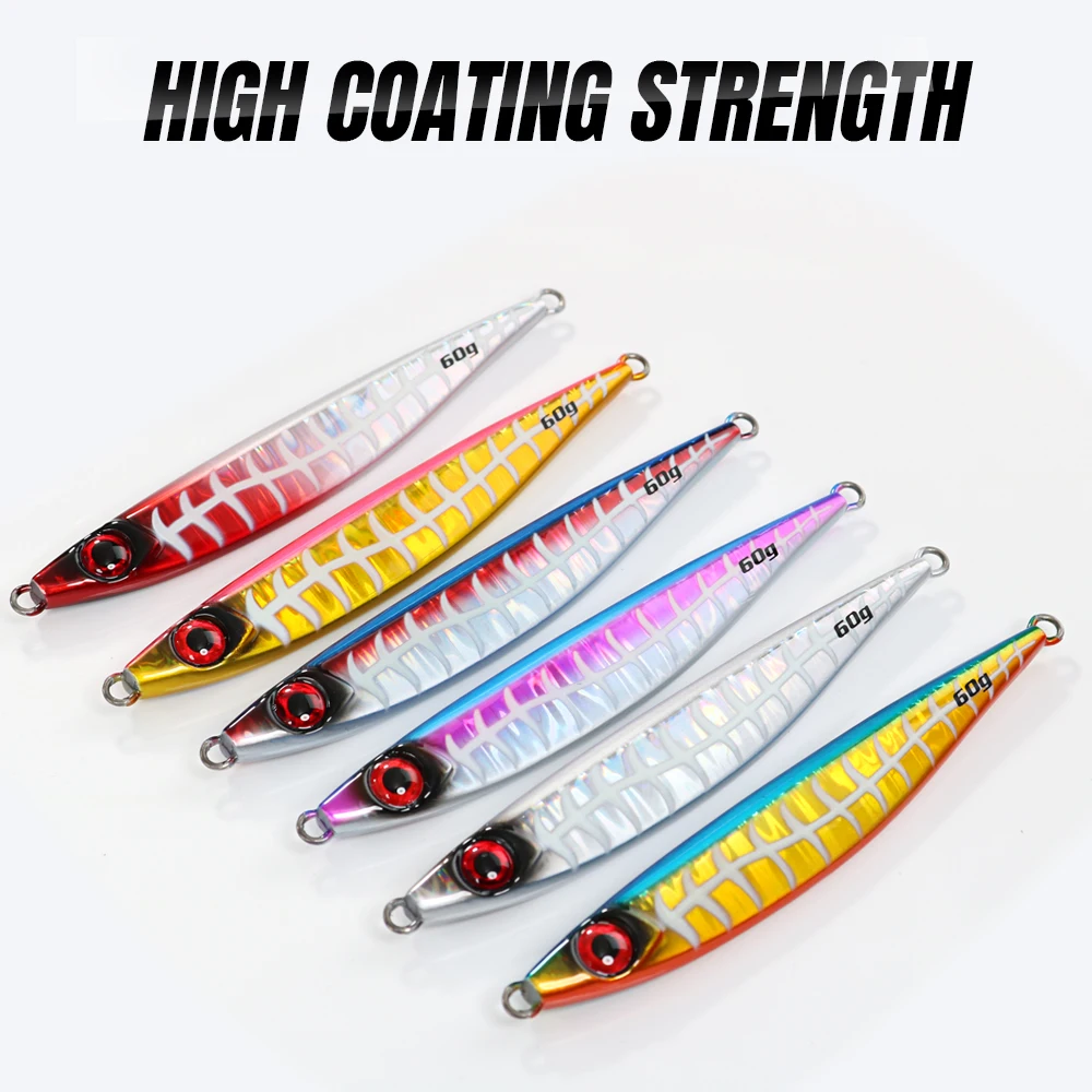 Clearance Sale Slow Metal Jig Luminous Long Cast Saltwater Jigging Fishing Lure Artificial Bait for SeaBass Kingfish Amberjack