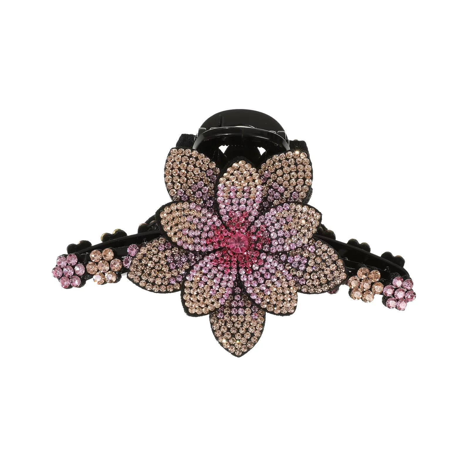 1 Stück Elegante Strass-Blumen-Haarklammer Damen Haarspange für den Hinterkopf – Detail 6