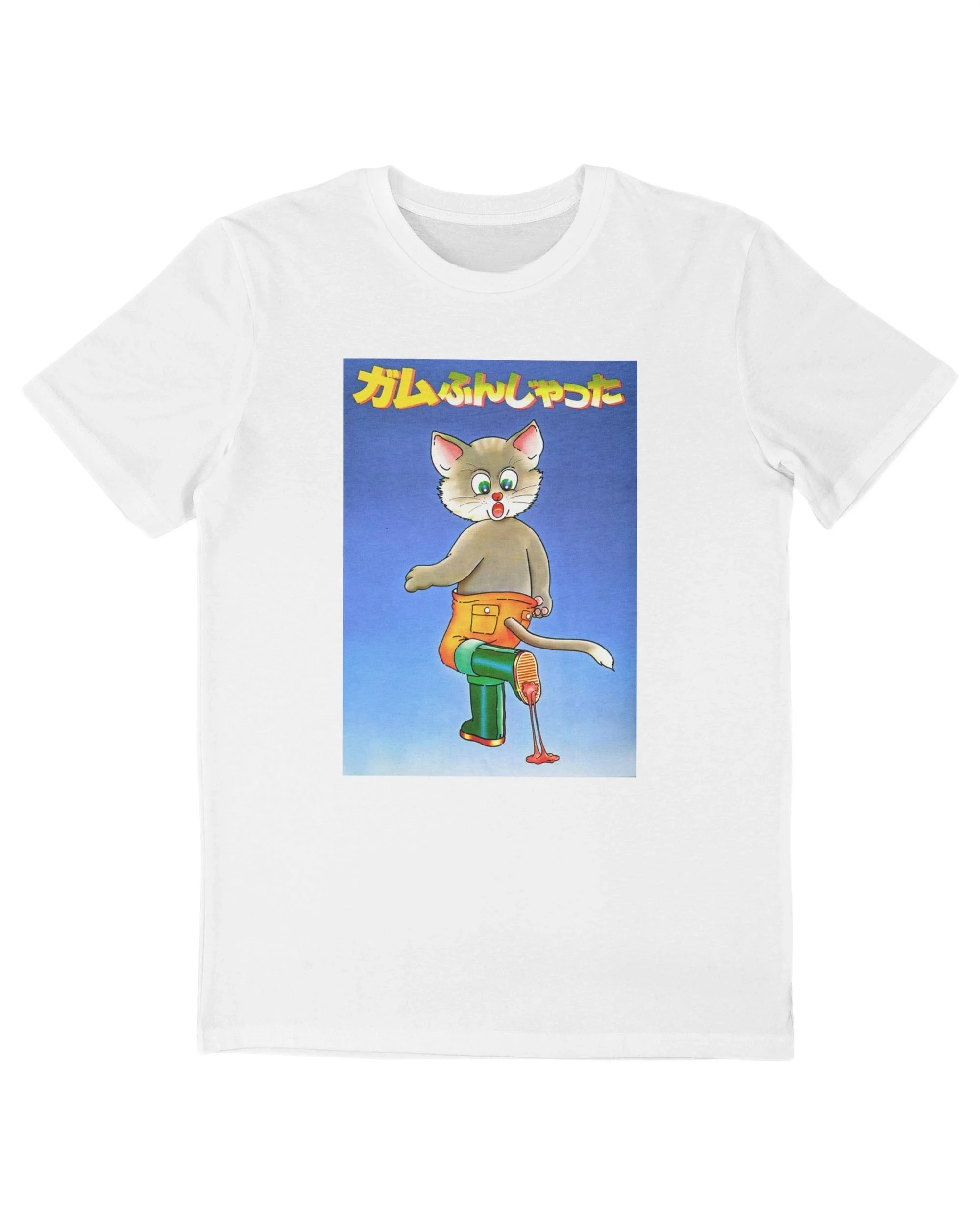 

Fucking Gum Cat Pattern Одежда с периферийным принтом Летние элитные брендовые хлопковые мужские и женские футболки с короткими рукавами