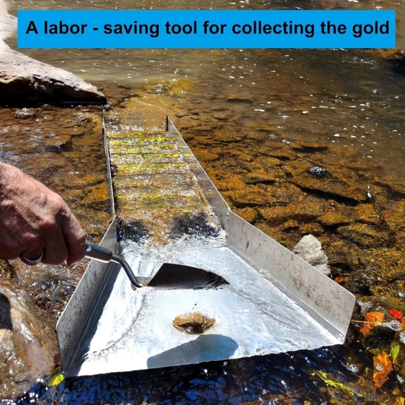 Manual completo prospección oro Pleagado aluminio Sluice Box Tool herramientas minería Conjunto D2RD