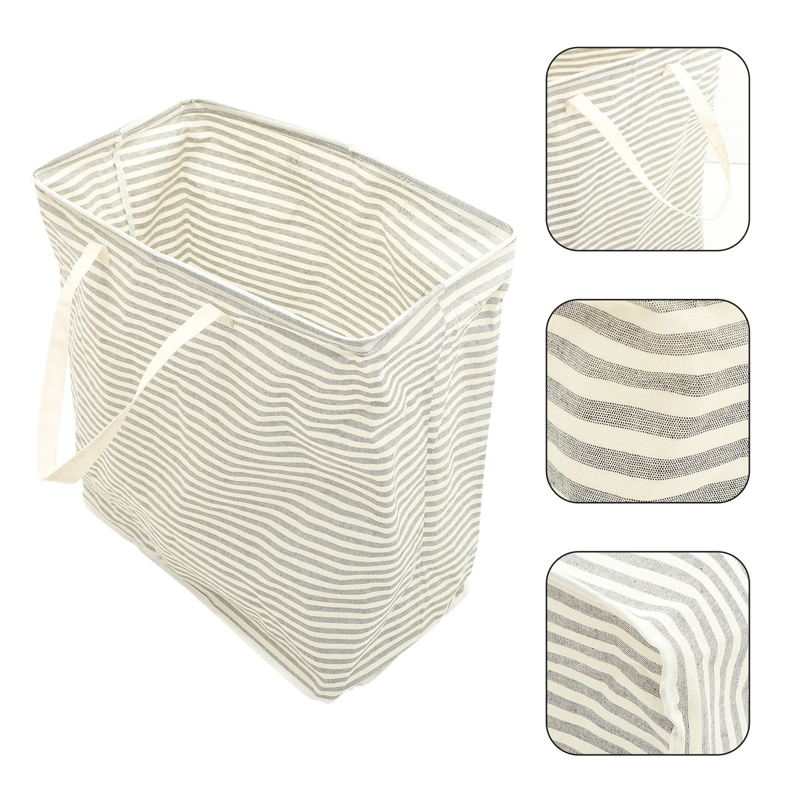 

Laundry Basket Foldable Clothes Container Large Capacity Standing Fabric Storage Organizer for Bedroom Living Room Dorm
