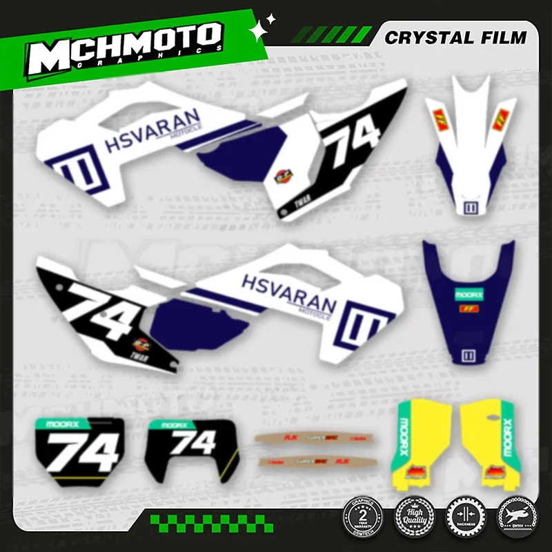 

MCHMFG Nieuwe Grafische Decals Sticker Kit for Husqvarna TC FC 2023-25 TE FE 150 200 250 300 350 400 450 2024 2025 2026 004