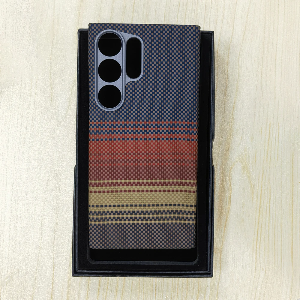 Real Carbon Fiber Kevlar Case For Samsung Galaxy S24 S23 Ultra PlusCommercial Aramid Fiber S22Ultra-Thin Shockproof Cover
