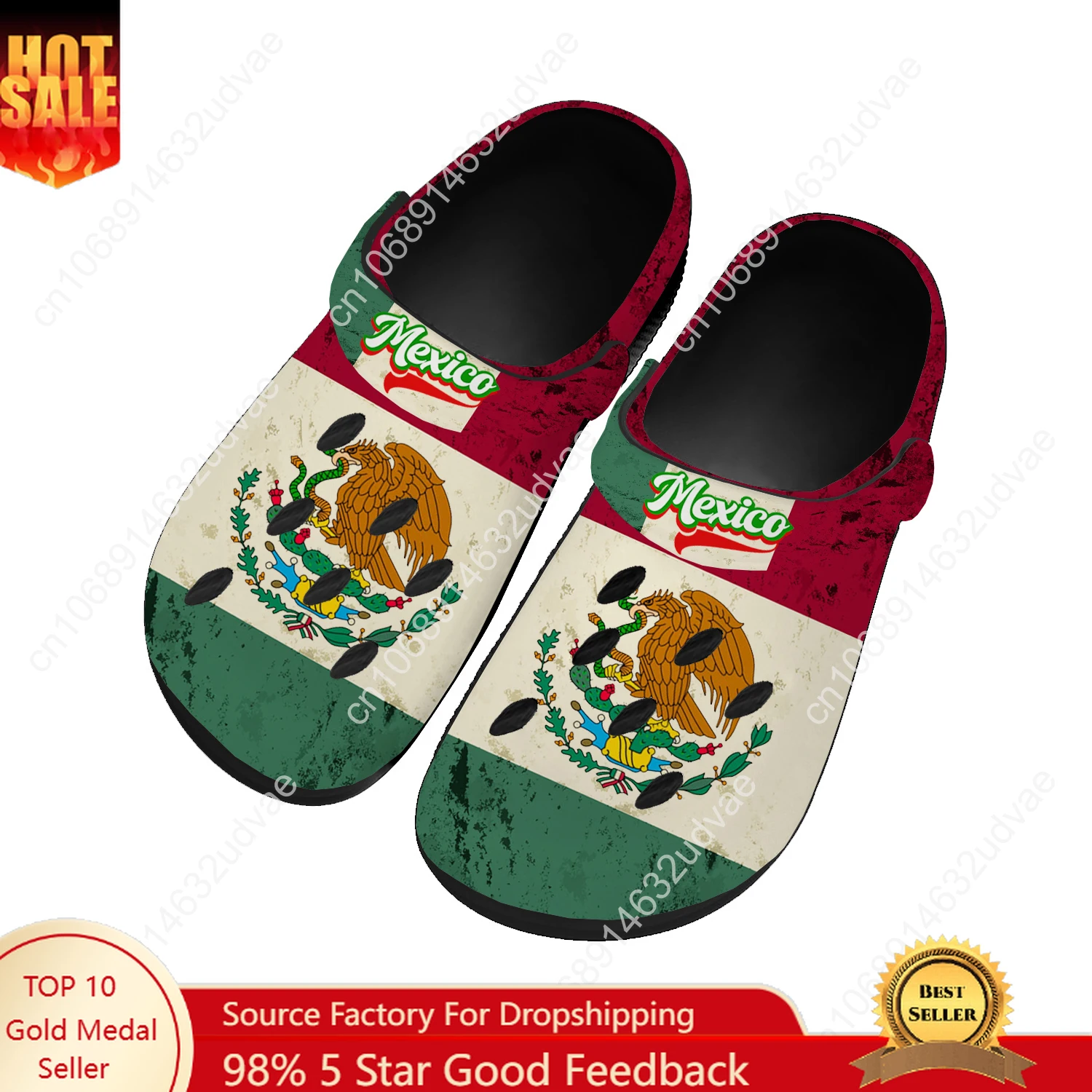 

Mexico Flat Water Shoes Men Women Teenager High Quality Fashion Home Garden Clogs Custom Sandals Beach Breathable Hole Slippers