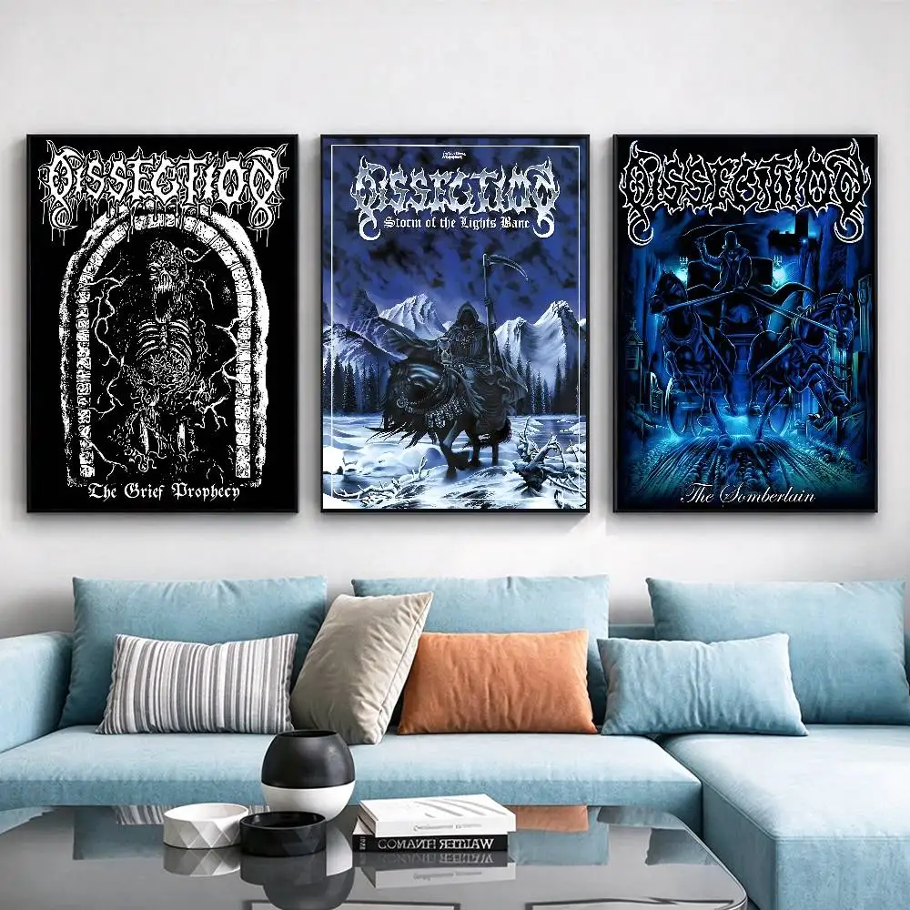 Metal Band D-DissectionS Poster Waterproof Wall Art Sticker For Bar Living Room Vintage Decor High Quality Print