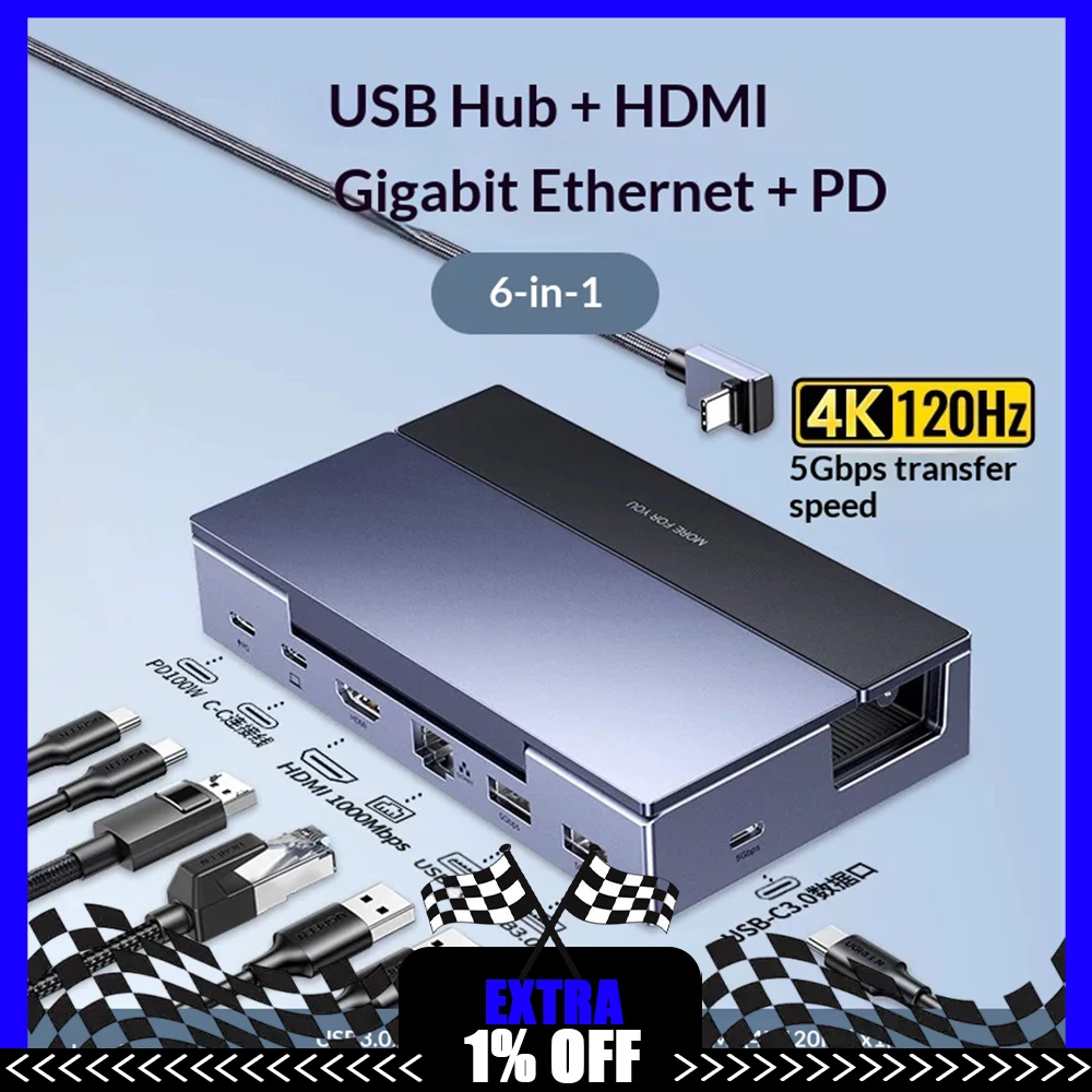 UGREEN CM800 Expansion Dock Laptop Docking Stations 4K 60Hz High‑Definition Screen Casting 10Gbps High‑Speed Transmission