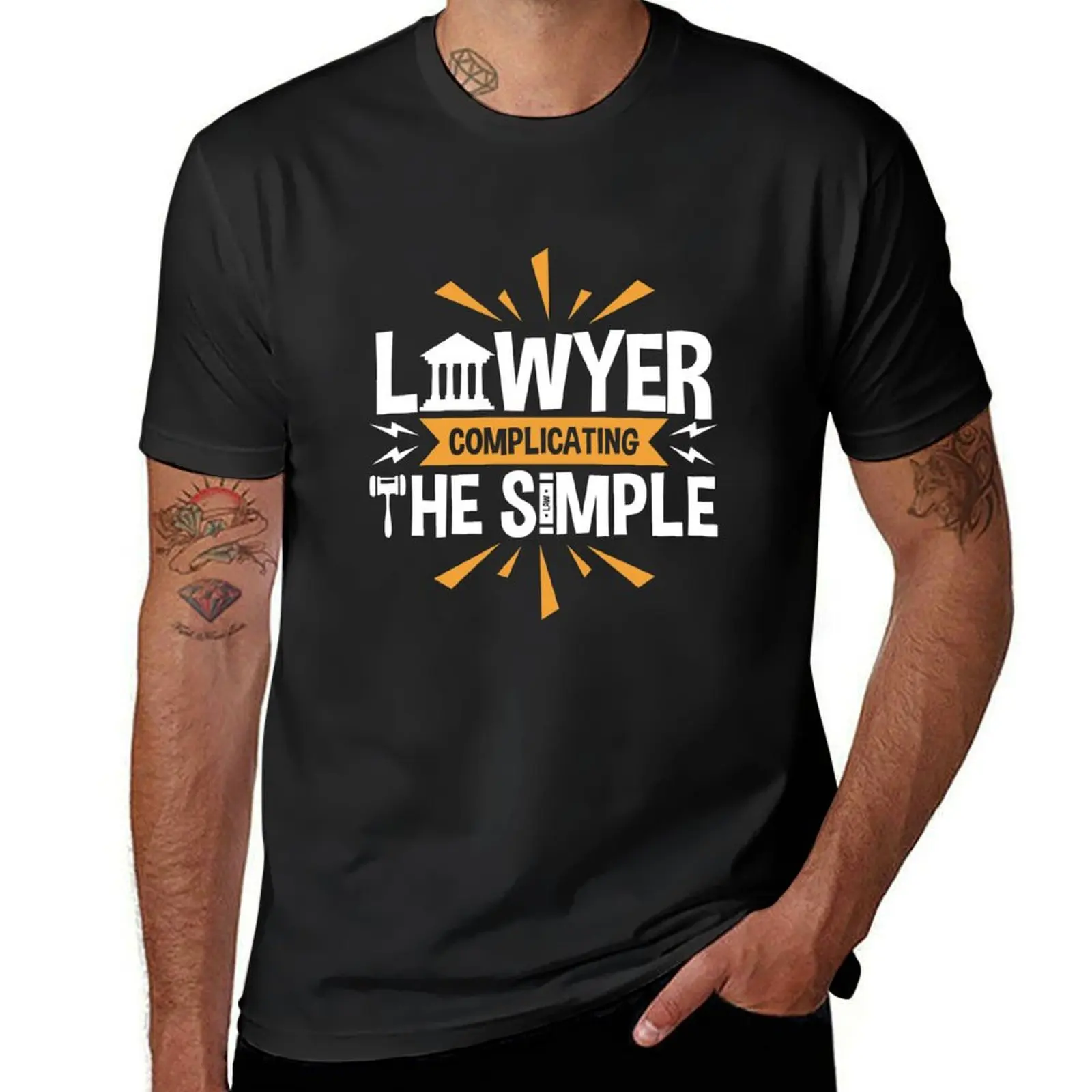 Lawyer Complicating The Simple T-Shirt korean fashion oversized men clothes