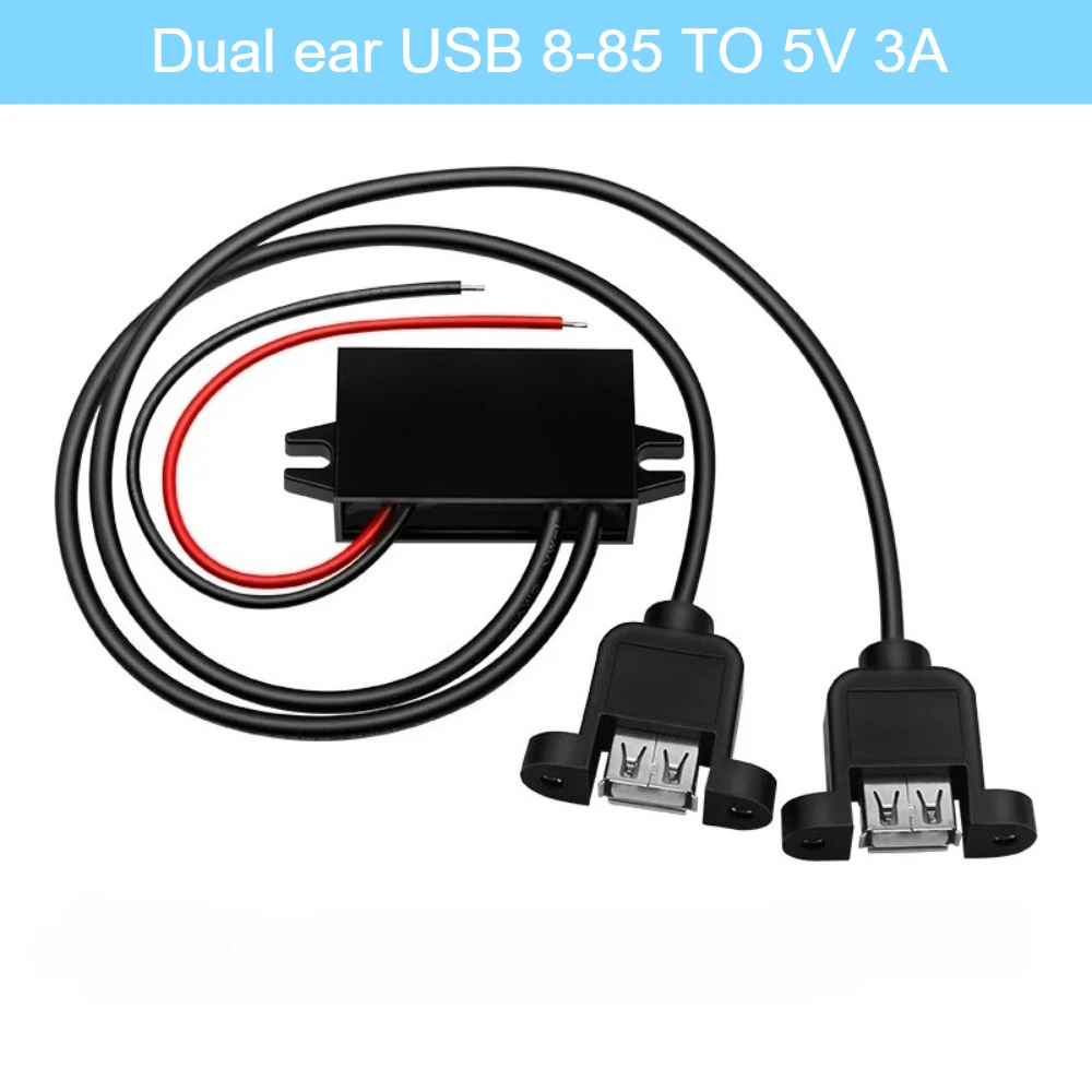 DC 12V 24V 36V 48V 60V 72V 80V to 5V 3A Output 8-85V to 5Volts Step Down Micro USB Converter With Car Charger Power Supply