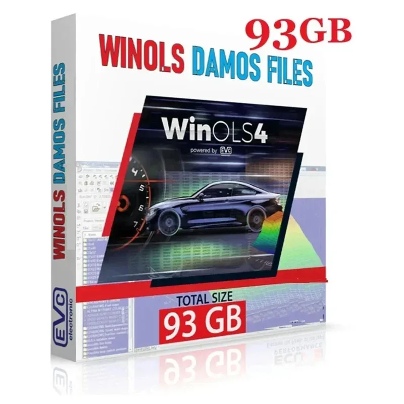 Herramienta de programación ECU Winols 4,7 Software + 93 GB de archivos Damos + ECM TITANIUM 26100 + herramienta de servicio Immo V1.2 para software de automóvil
