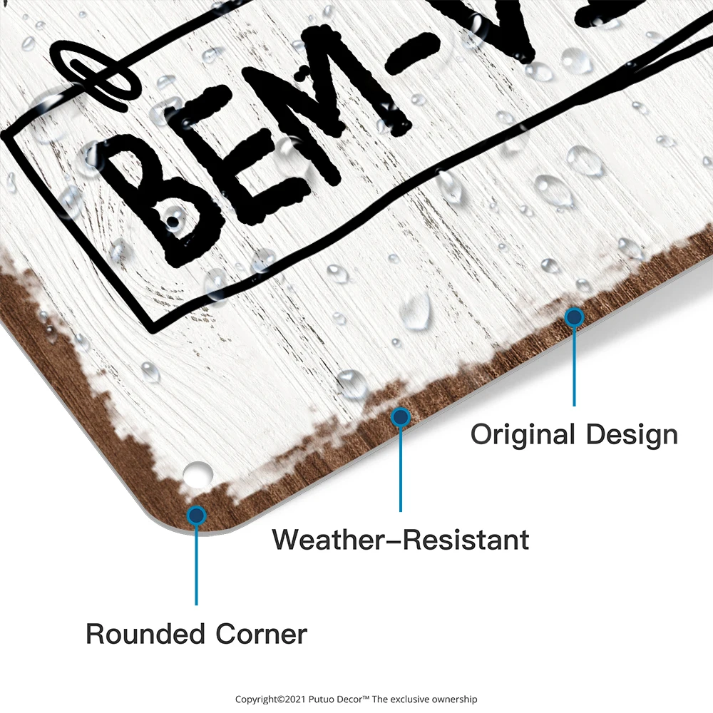 Putuo ديكور 1 قطعة علامة القصدير المعدنية البرتغالية خمر ، SE VOCÈ ESTÁ AQUI ، جدار ديكور فني للمنزل مكتب حانة نادي ، هدية