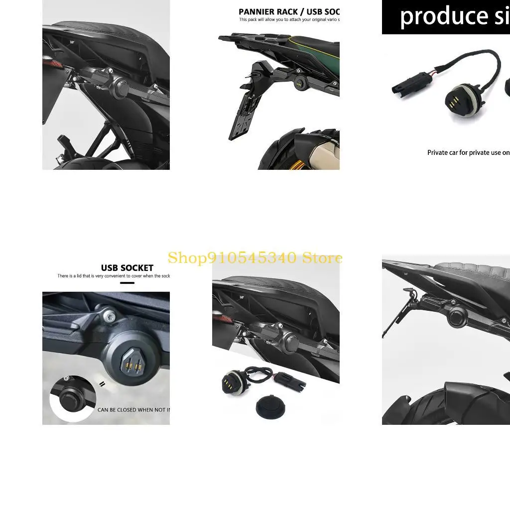 U2JA Waterproof Charging Cover for R1300GS Motorcycle Rear Box Simple Assembly