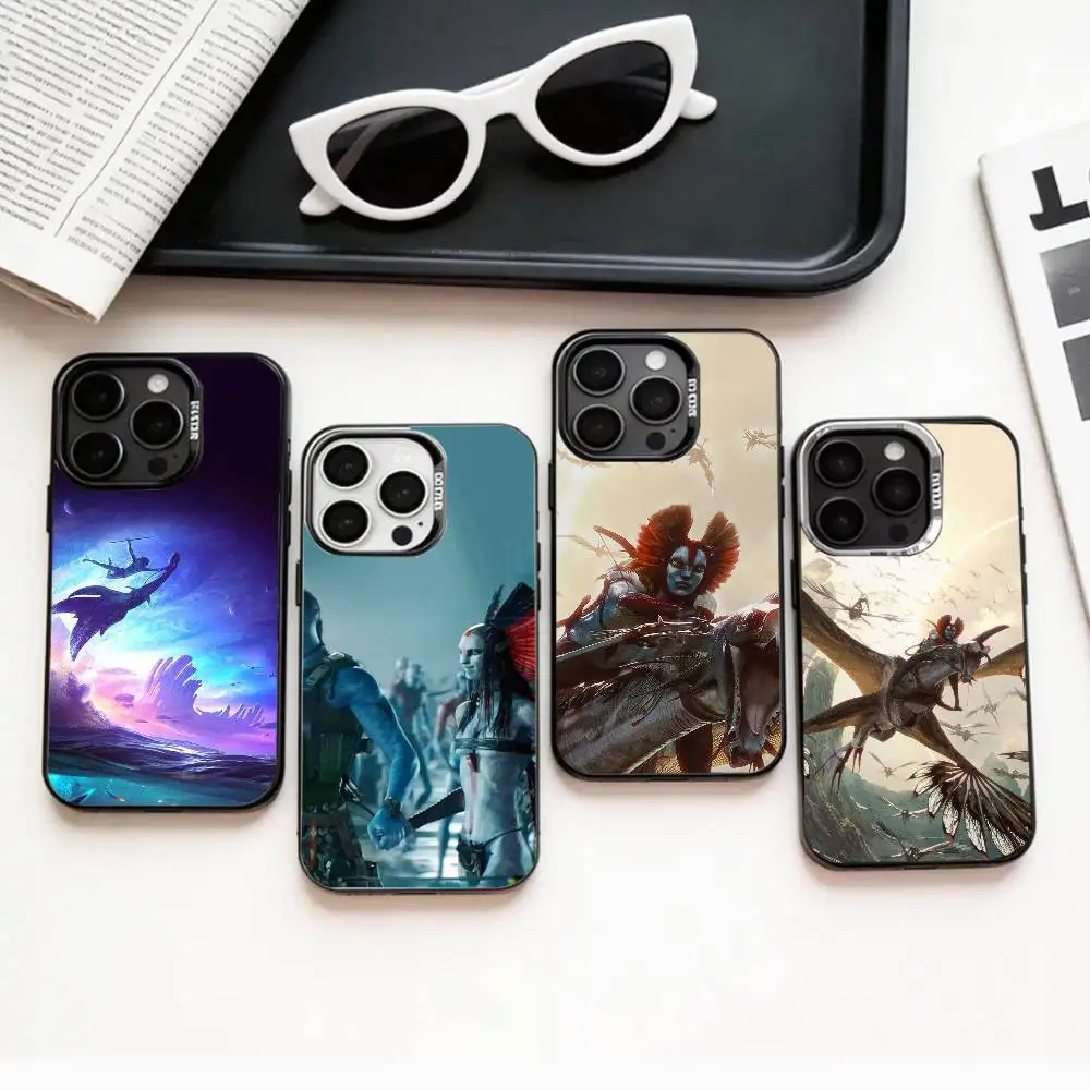 

A-Avatar Fire and A-Ash Hot Movie Phone Case For iPhone17,16,15,14,13,12,11 Plus,Pro Max Colored Silver Plated Inside Cover