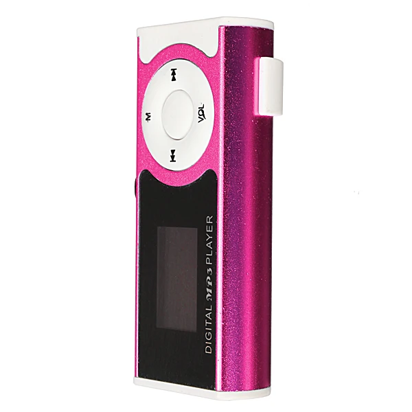مشغل مشبك USB صغير مشغل MP3 شاشة LCD بطاقة SD TF صغيرة سعة 16 جيجابايت