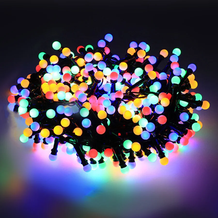 Impermeável Natal Garland String Lights, Firecracker Fairy Garden Lights, Xmas Tree Decor, festa de casamento, 500LEDs, 8 Modos, Novo