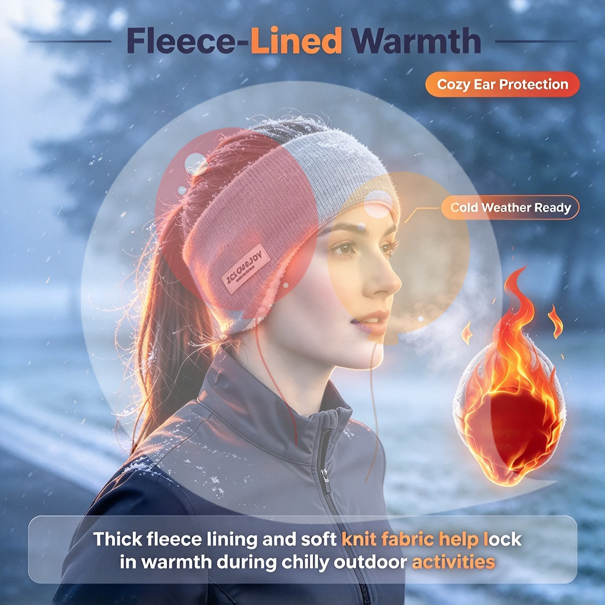Keep Warm Ear Warmer Muffs Headband Ear Muffs Winter Covers For Cold Weather Running Cycling Hiking Skiing Windproof Earmuffs