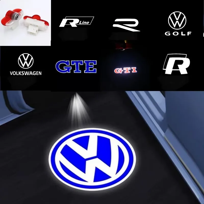 

2026 Новый для VOLKSWAGEN VW светодиодный проекционный фонарь с логотипом двери для VW Beetle Golf 4/5/6 GTI GTD R-Line, Jetta MK4/MK5/MK6, Sagitar (C