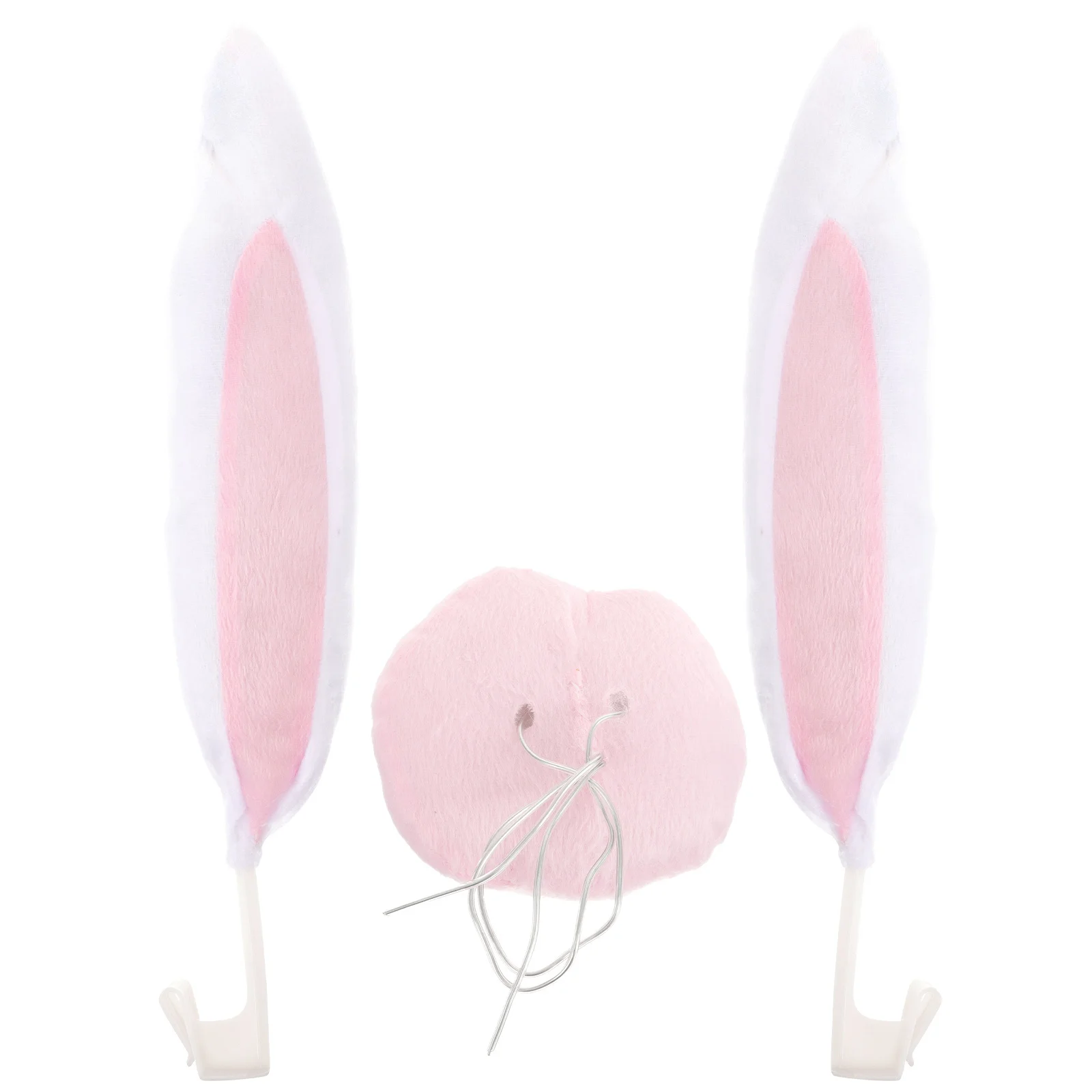 

1Set Car Decorations for Christmas Rabbit Ears Design Wear Resistant Fabric Kit Funny Vehicle Bumper Window Decoration