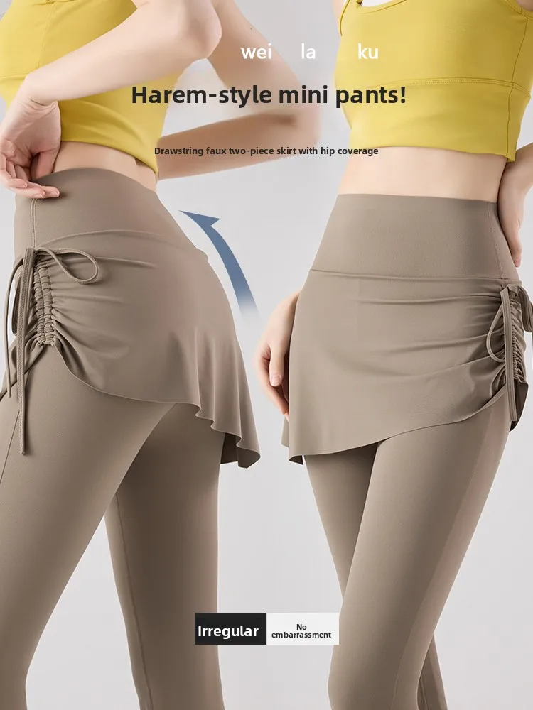 

Брюки для йоги с высокой талией, женские облегающие брюки для пилатеса, осенние антилегкие брюки-колокольчики с подъемом бедер, облегающие брюки