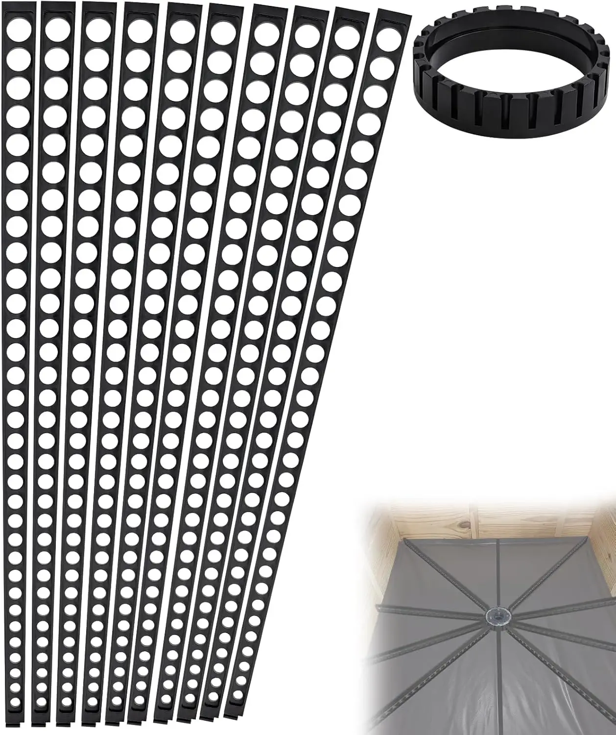 

Quick Install Shower Pitch Kit for Sloped Pan, Pre-Sloped Shower Floor System with Center Ring & 10 Float Sticks