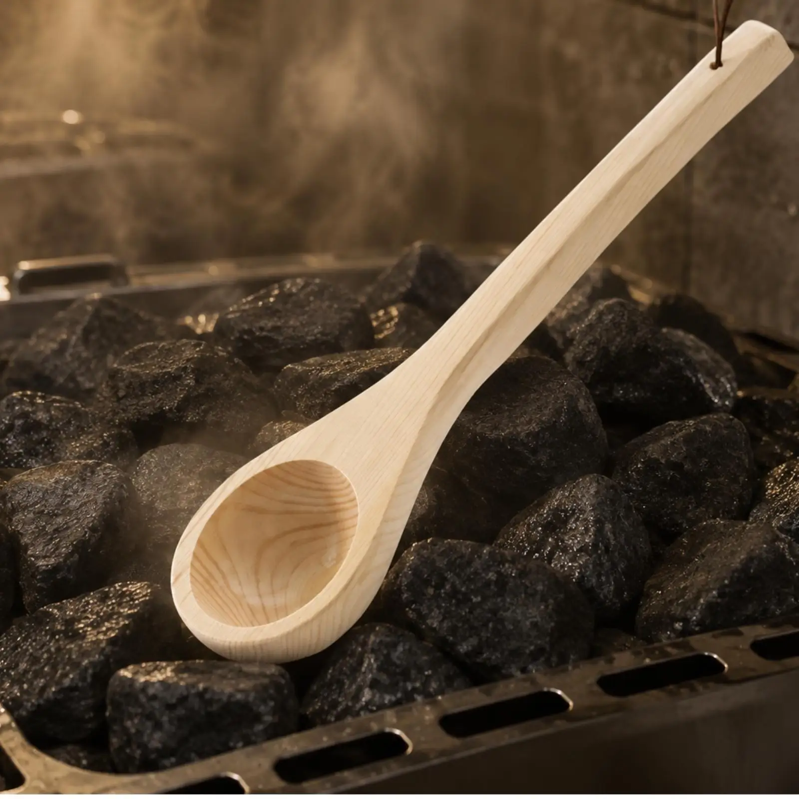 Spruce Wood Sauna Ladle Sturdy Wooden Sauna Water Ladle for Spa, Wellness Room