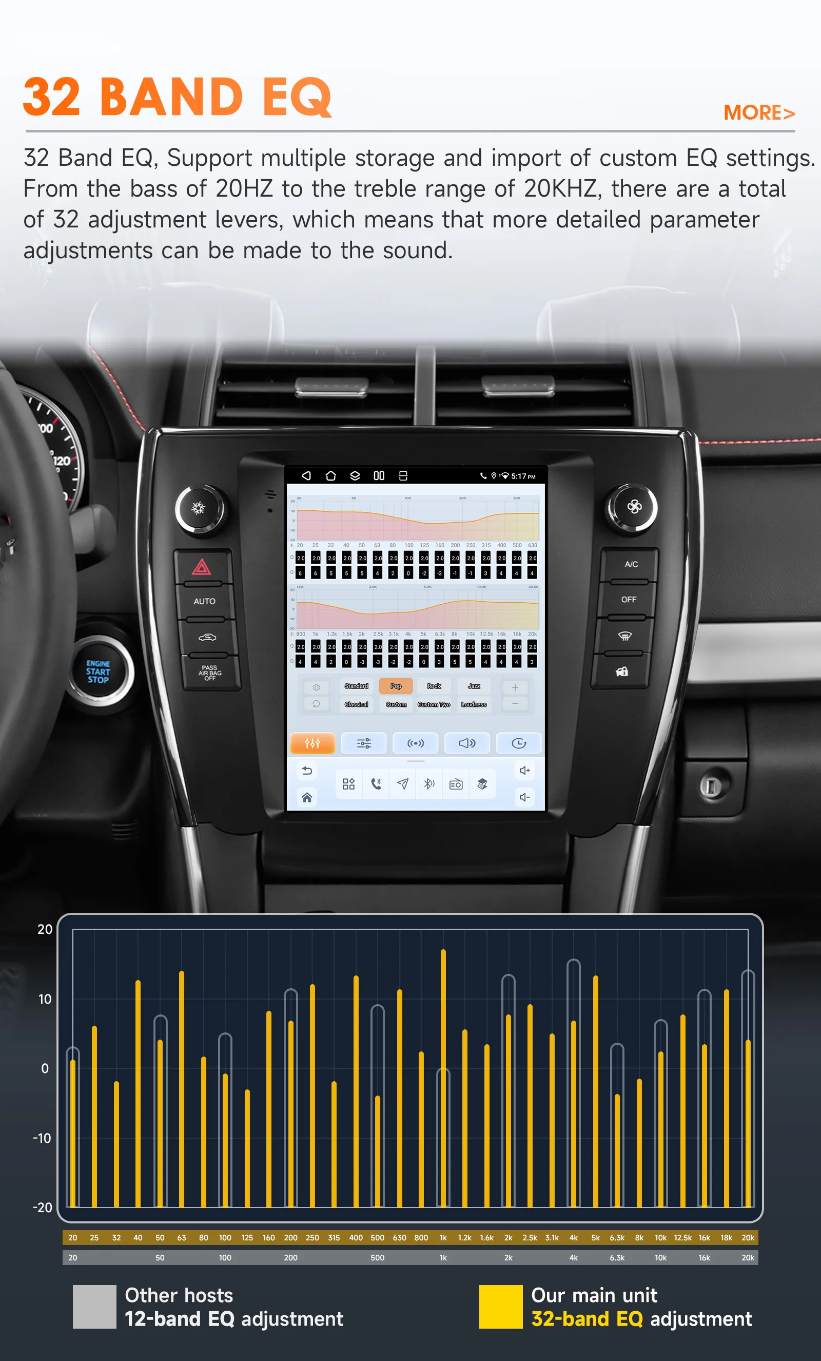 Hizpo Carplay 4G AI-Systeme Android 14 Autoradio für Toyota Camry 2015-2017 Player GPS 2din Autoradio 360-Grad-Kamera Multimedia – Detail 9