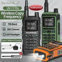 UV 17 Pro Baofeng Wireless Copy Frequency Walkie Talkie 16 KM Long Range Flashlight Type-C Charger Ham Radio UV 17 Pro L K5 5R