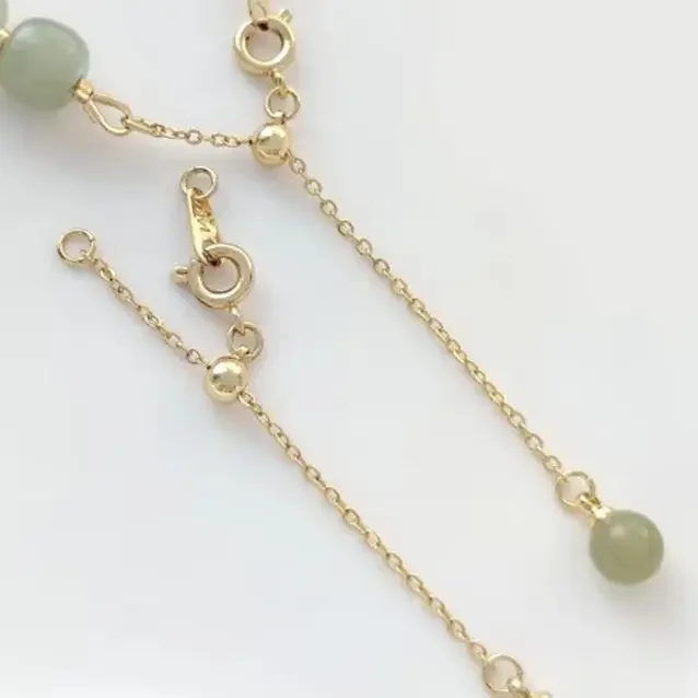 

14K Gold-Color Telescopic Adjustable Hanging Pearl Holder Extension Chain Peach Heart Charm Tail Chain DIY Jewelry B785