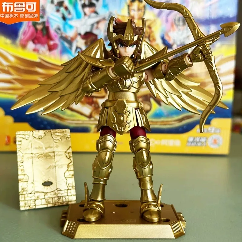 BLOKEES Saint Seiya Galaxy Version 1 Block Man Sagittarius Aiolos Assembled Model Anime Collectible Toys Children's Gifts