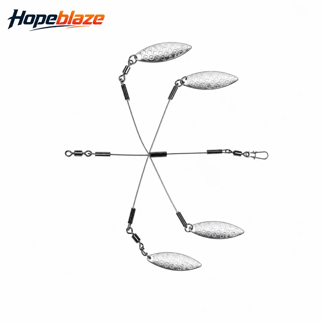 Hopeblaze Shroomz Micro Alabama Rig 5cm 3g Gold Silber Drahtköder Blade-Köder für Großen/Smallmouth Spotted Bass Feinfühligen Fischerei – Detail 9
