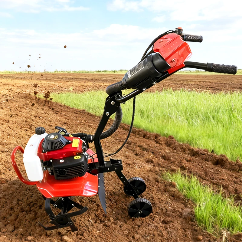 Factory Price Mini Tiller Hand Pull Farm Cultivator System Agriculture Equipment Cultivator Walking Mini Tiller Cultivator